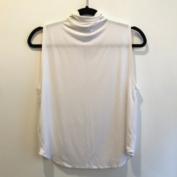 NWT Aritzia Babaton Sleeveless White Mockneck Tunic Top Blouse Small XS Small - Picture 5 of 6